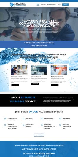 web design brisbane plumbing